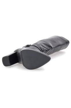 Le Havre Paris 6002 Schwarze Stiefeletten mit hohem Absatz und Riemen