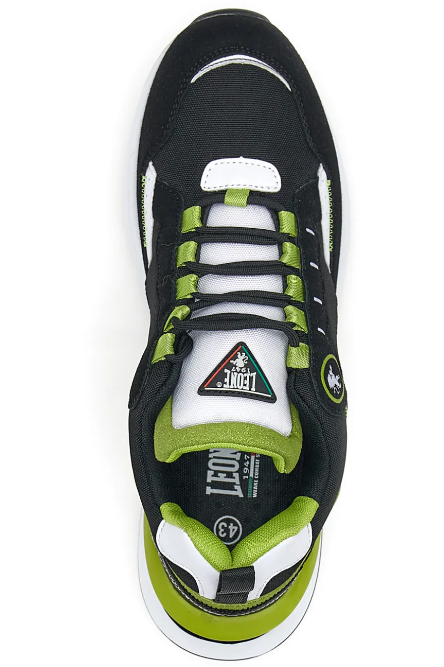 Leone 127 Sneakers in Schwarz und Grün