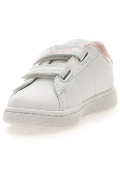 LEVI'S BELL JR MINI – Weiße und rosa Sneakers mit Klettverschluss