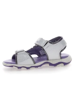 Lila und silberne Sandalen mit Klettverschluss, Frozen 17308