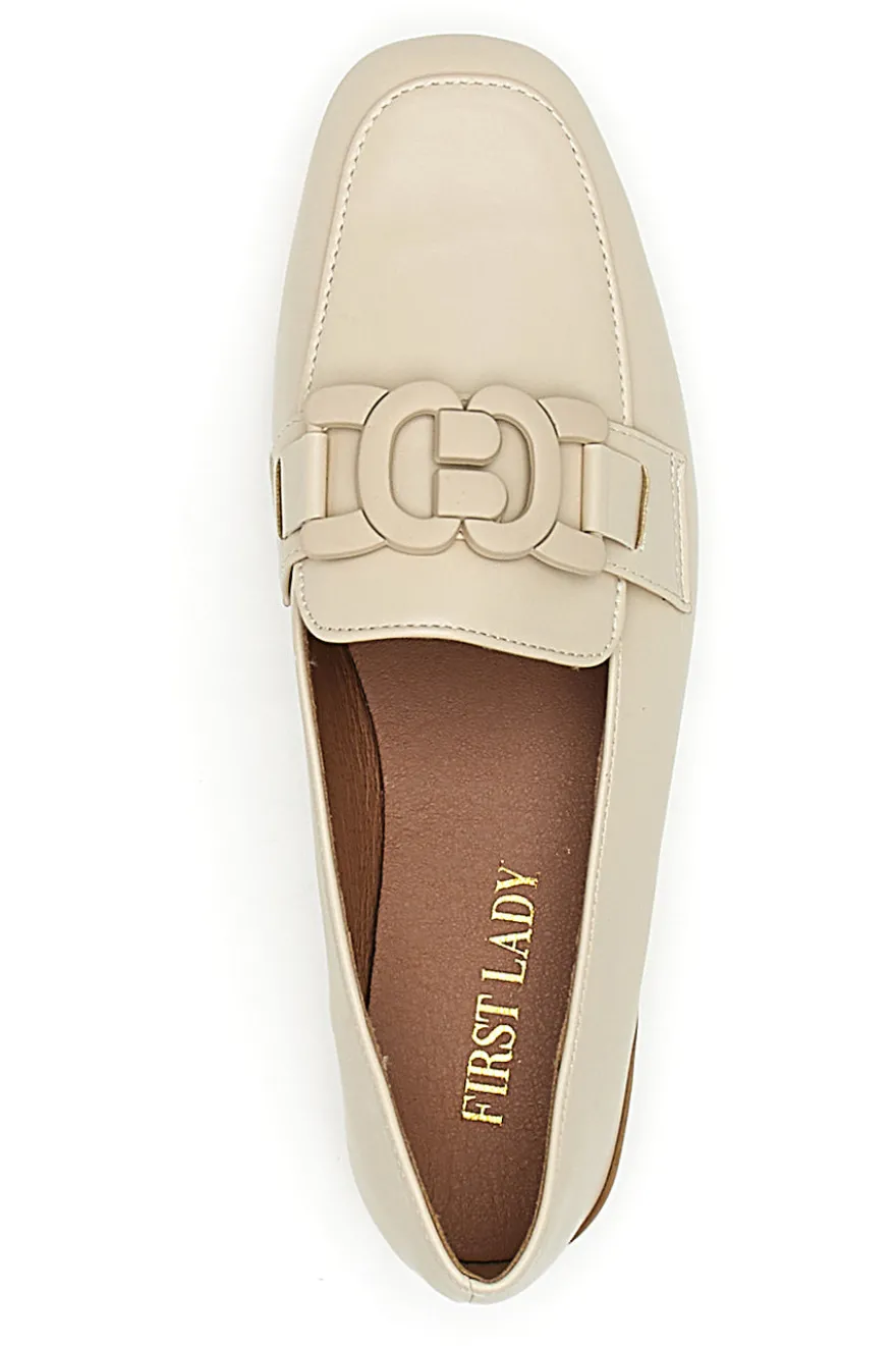 Loafer Beige con Morsetto Ton-Su-Ton First Lady 401