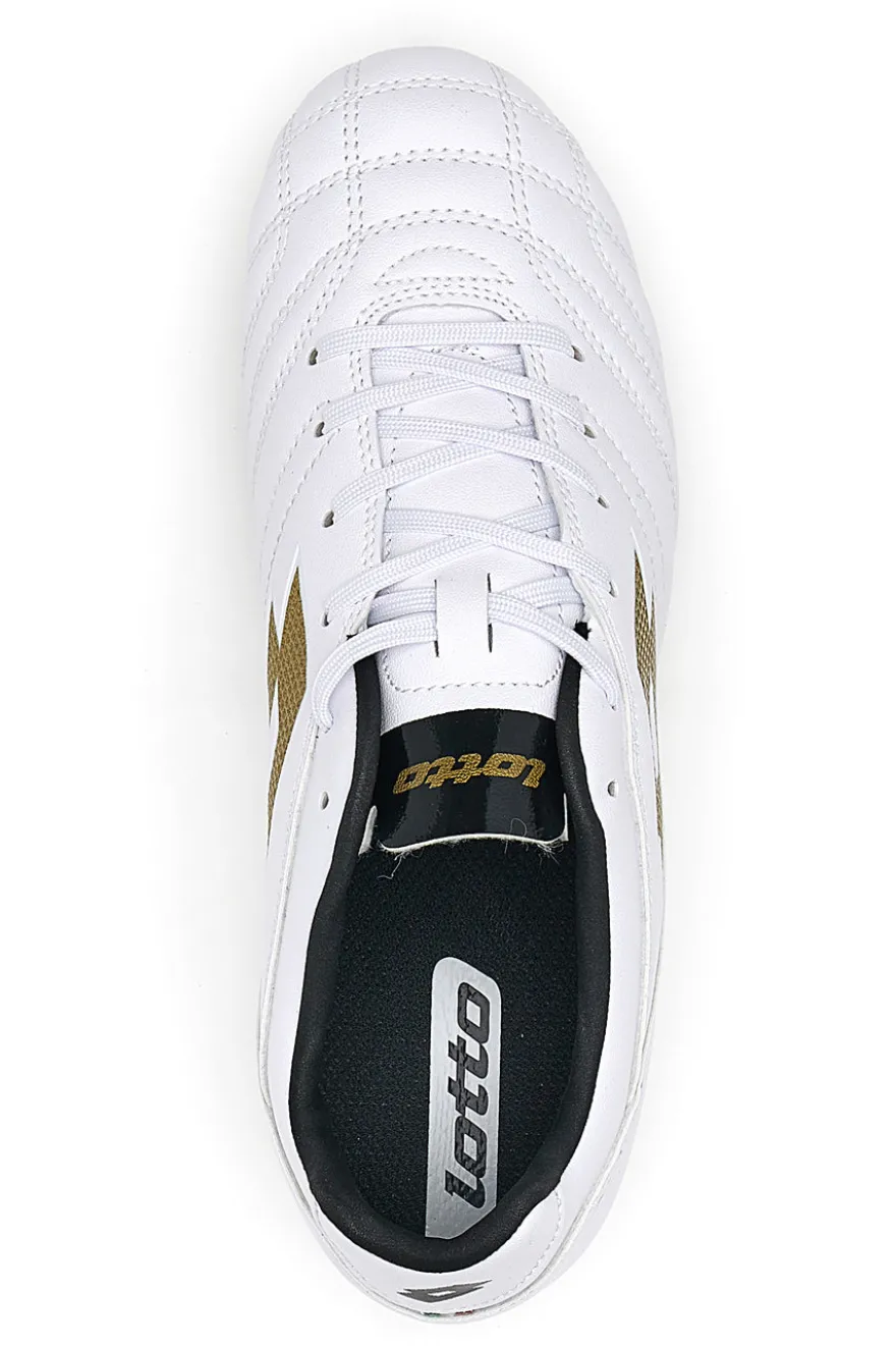 Lotto Stadio 705 FG Jr Weiße Fußballschuhe