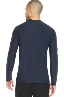 Maglia blu a maniche lunghe in tessuto traspirante Skechers GO DRI All Day