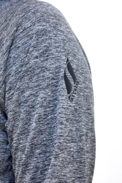 Maglia con Mezza Zip Grigio Melange Skechers Godri Charger Surge