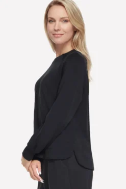 Maglia nero girocollo Skechers Cozy Luxe Crewneck