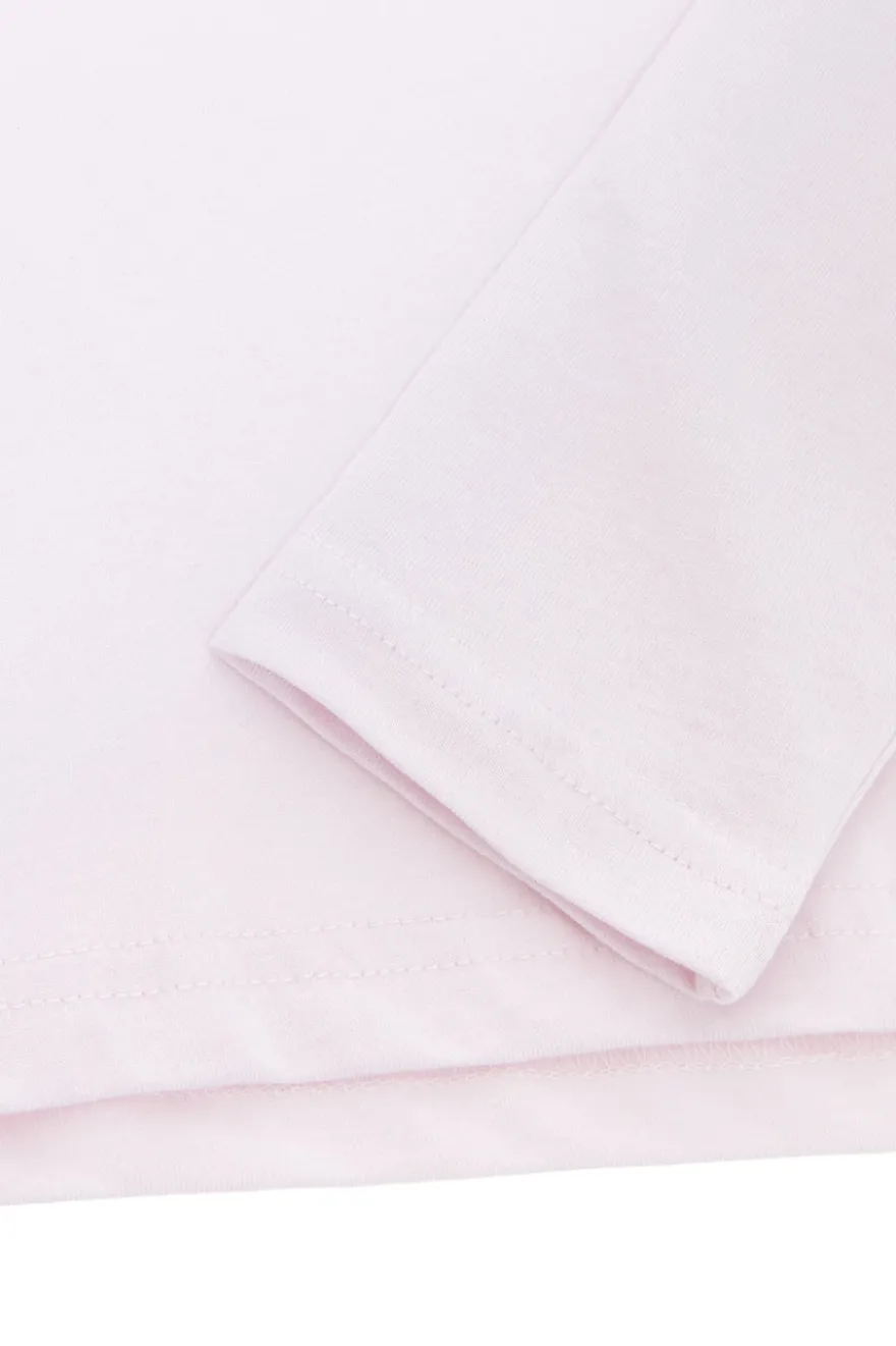 Maglia Rosa Cipria a maniche lunghe con stampa grafica Pitt Kids PT-KT-8015