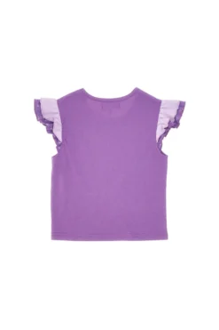 Maglietta Girocollo con Maniche s Sbuffo Viola PITT KIDS PT-K-T-7026