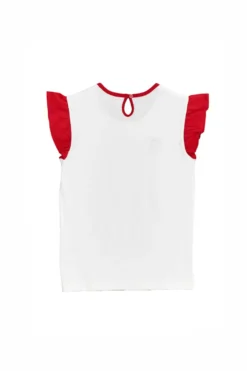 Maglietta Smanicata Bianca con Fragola Pitt Kids 05059