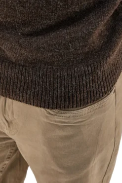 Maglione marrone con zip in misto lana No Limits MAJU020W25