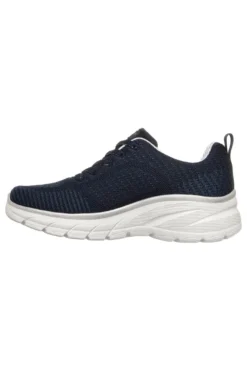Marineblau stricken Turnschuhe mit Memory Foam Skechers Fashion Fit 2.0 Moonlight Glow