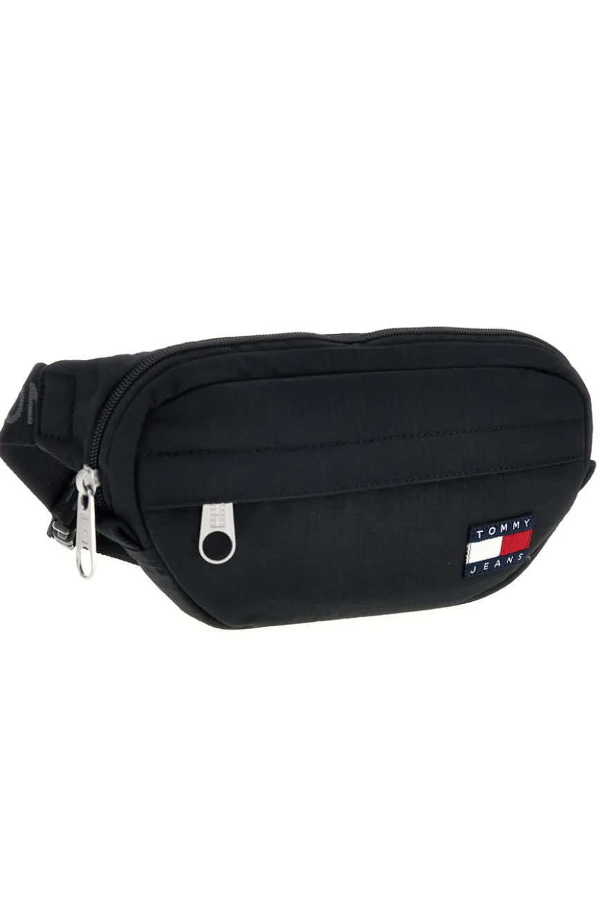 Marsupio nero con logo Tommy jeans 14280