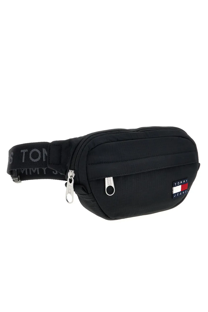 Marsupio nero con logo Tommy jeans 14280