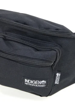 Marsupio nero con tasche zip Indigeno metropolitano IM-21050-A