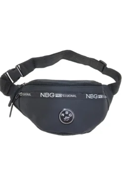 Marsupio nero con tasche zip Indigeno metropolitano 8159-A