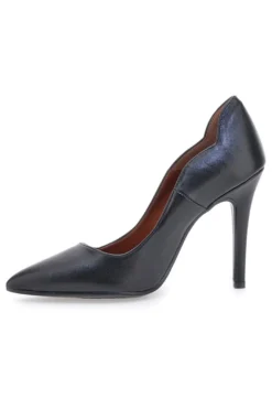 Mattschwarze Pumps, Absatz 11 cm, hergestellt in Italien, Pittarello Love 3478