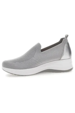 Mocassini Argento con Tomaia in Mesh e Platform INBLU 41 IC
