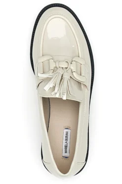 Mocassini beige effetto lucido con nappine MARIELLA BURANI 50884681