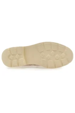 Mocassini beige in tessuto intrecciato con morsetto Le havre paris BL60303C