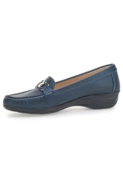 Mocassini Blu Con Accessorio Argentato Pittarello Focus 8134