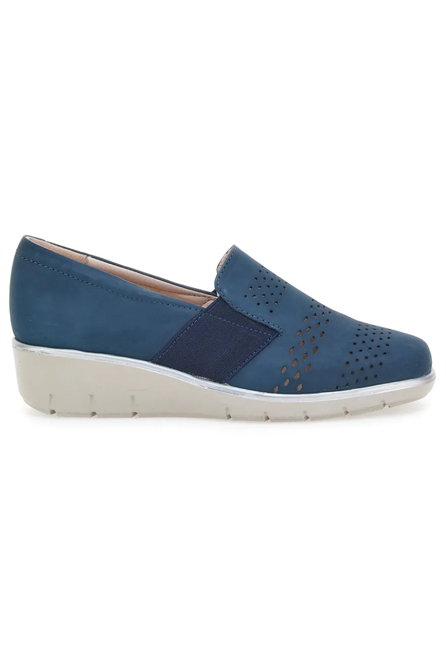 Mocassini Blu Con Platform Prima Riga 21330ANTY