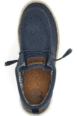 Mocassini Blu con Rafia e Lacci Elastici MAX DILLAN WALLY BIG CVS