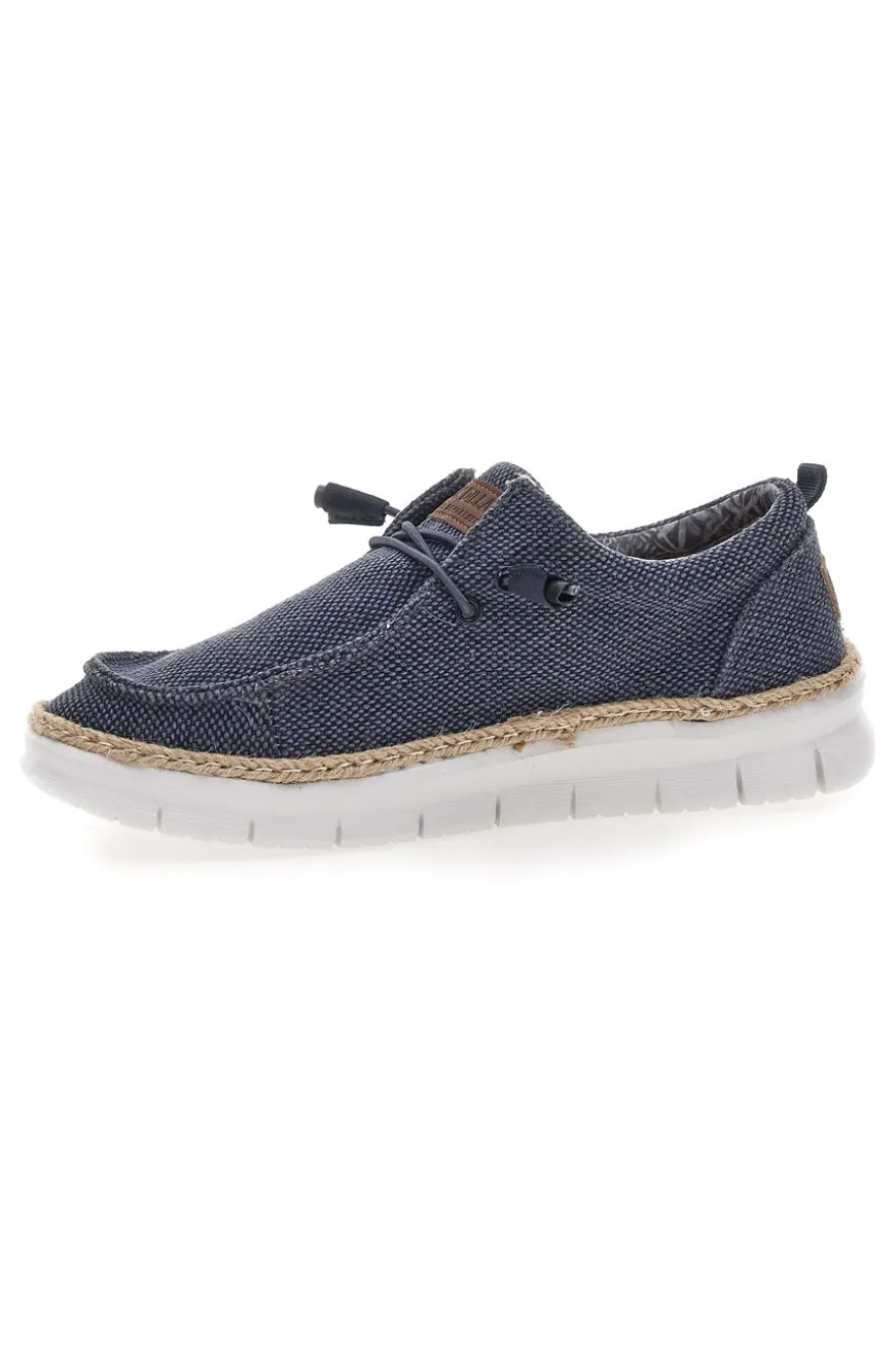 Mocassini Blu con Rafia e Lacci Elastici MAX DILLAN WALLY BIG CVS