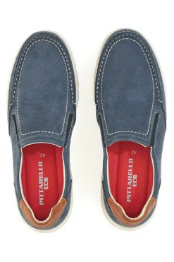 Mocassini Blu Con Soletta Morbida e Tomaia in Pelle Pittarello Eco 9718
