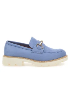 Mocassini Blu con Suola a Contrasto Bianca LE HAVRE PARIS BL602915