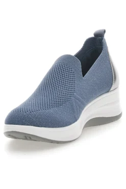 Mocassini Blu con Tomaia in Mesh e Platform INBLU 41 IC
