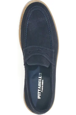 Mocassini Blu In Pelle Scamosciata Pittarello 115