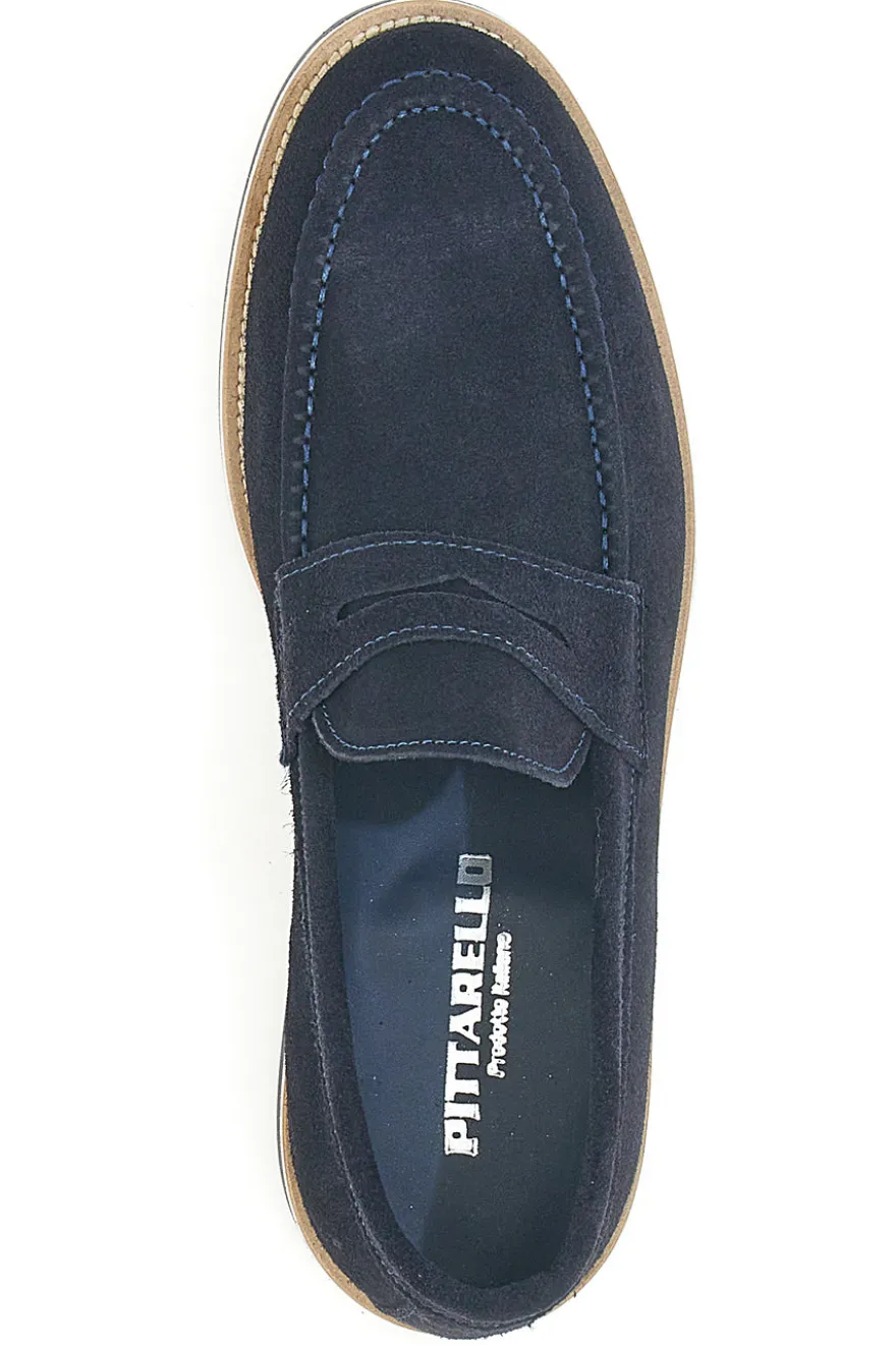 Mocassini Blu In Pelle Scamosciata Pittarello 115
