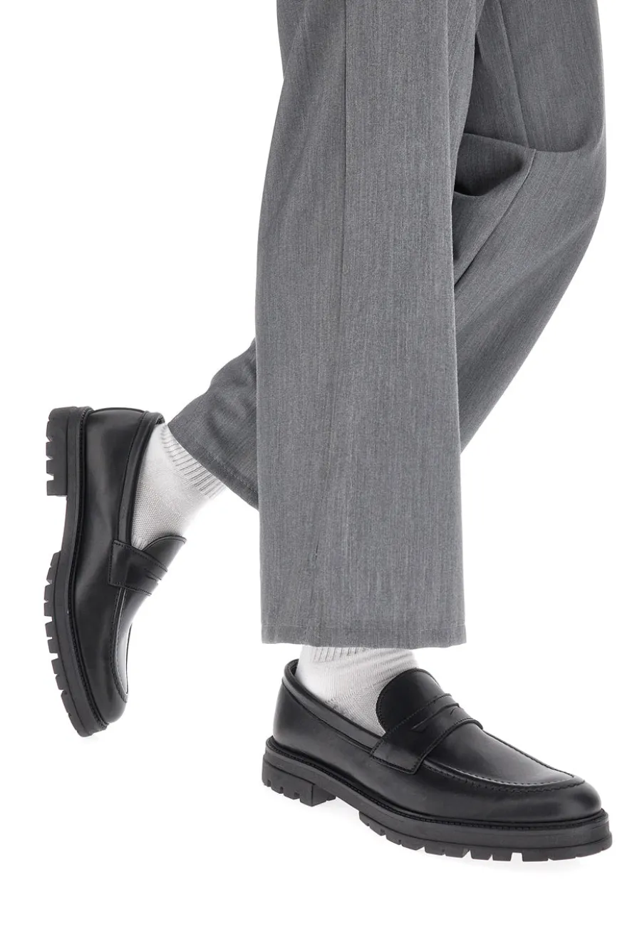 Mocassini Classico In Vera Pelle Neri Made in Italy PITTARELLO FOCUS 2040