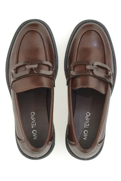 Mocassini Con Tacco Mio Tempo 370 Marroni