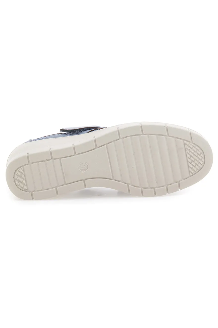 Mocassini denim traforati con strappo The First Active 5