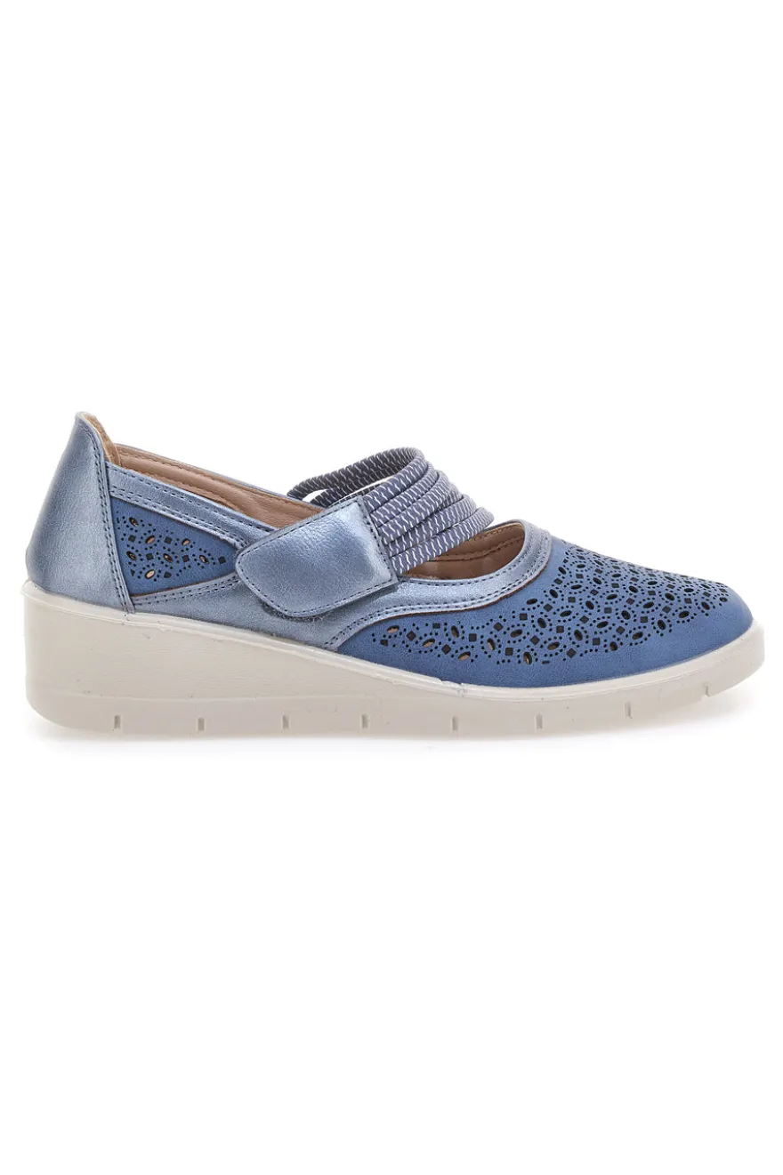 Mocassini denim traforati con strappo The First Active 5