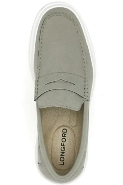 Mocassini grigi slip on con suola bianca Longford C53086