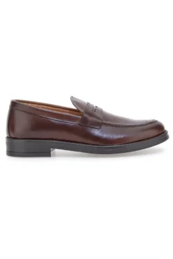 Mocassini marroni in pelle Made in Italy Pittarello Focus 102