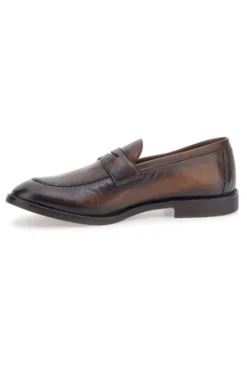 Mocassini marroni pelle made in Italy Pittarello plus 4056