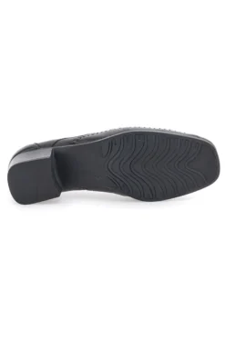 Mocassini neri con cuciture a vista e soletta memory foam Pittarello 5459