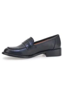 Mocassini neri con soletta in pelle Le Havre Paris 666K01N