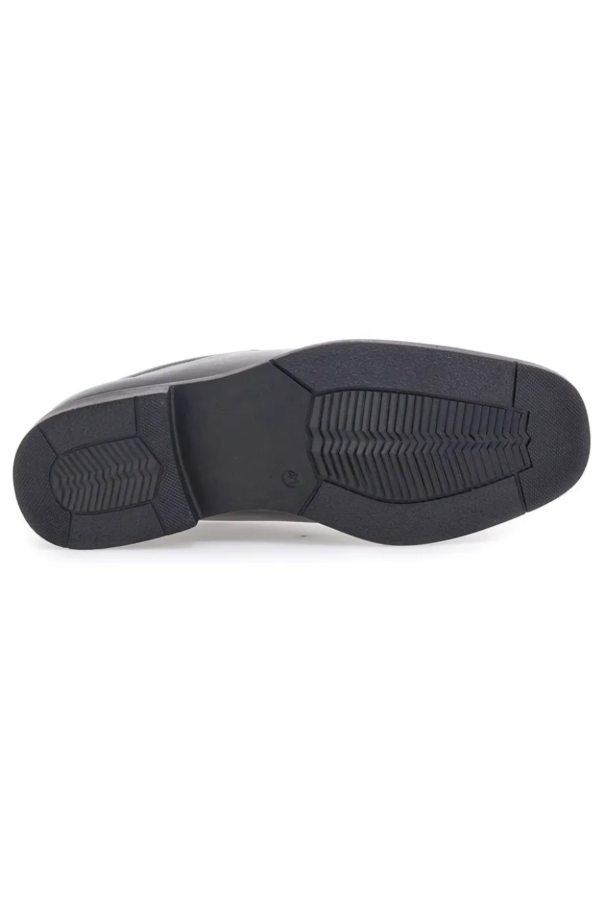 Mocassini neri eleganti slip on in pelle Claremorris 02CROSS