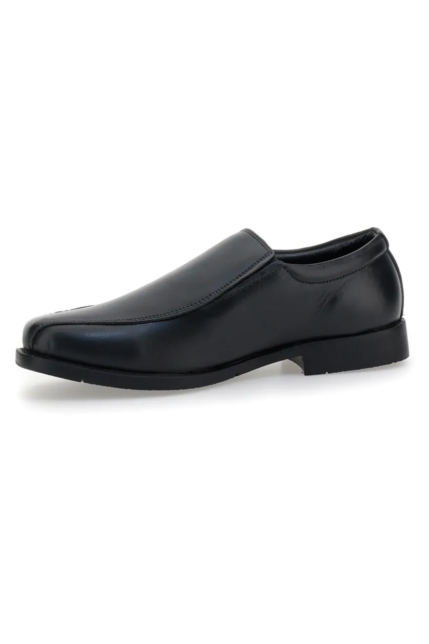 Mocassini neri eleganti slip on in pelle Claremorris 02CROSS
