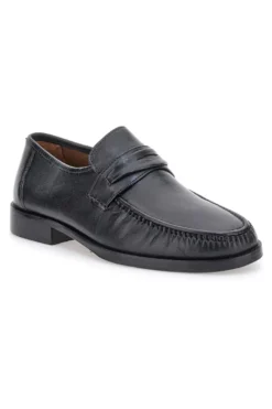 Mocassini Neri In Vera Pelle Claremorris 567