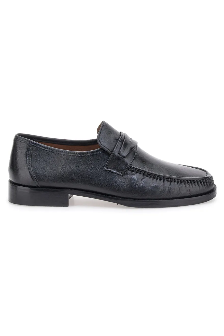 Mocassini Neri In Vera Pelle Claremorris 567
