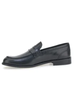 Mocassini Neri In Vera Pelle Made In Italy Pittarello 77109