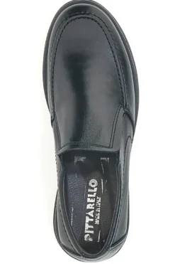 Mocassini Neri In Vera Pelle Made In Italy Pittarello 21300