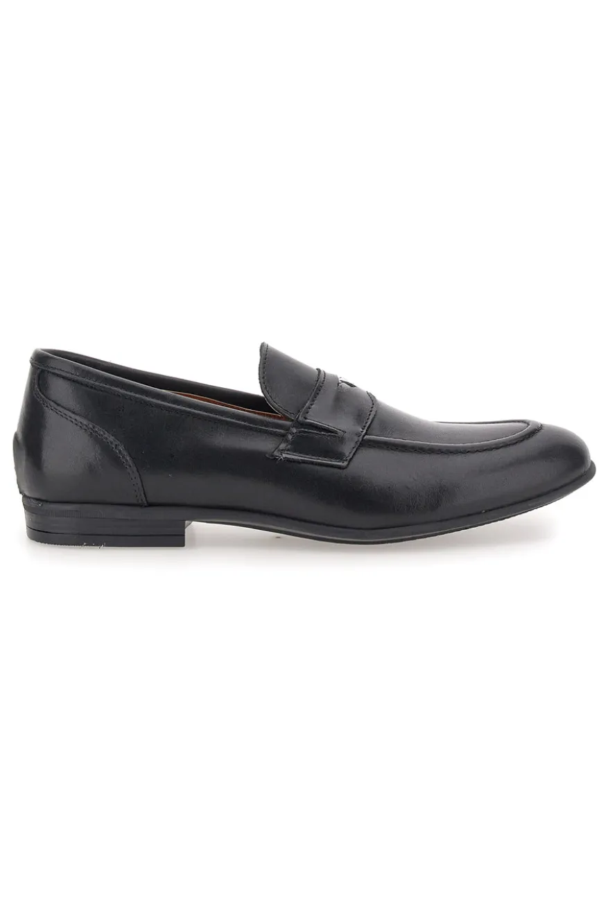Mocassini neri in vera pelle Pittarello 070