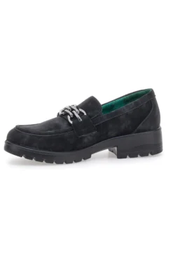Mocassini neri Vegan effetto velluto ECO BIO J528706