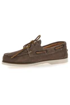 Mocassini Stile Barca Tortora in Pelle Camoscio CLAREMORRIS 10