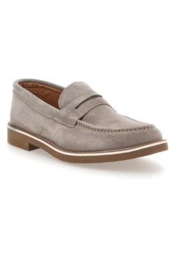 Mocassini taupe in suede Made in Italy Pittarello 115
